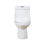 One piece ceramic Sanitary ware Siphonic S trap 300mm soft closing High pressure flush mechanism